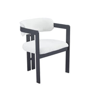 Eetkamerstoel Tribanto Bouclé Teddy stof - White