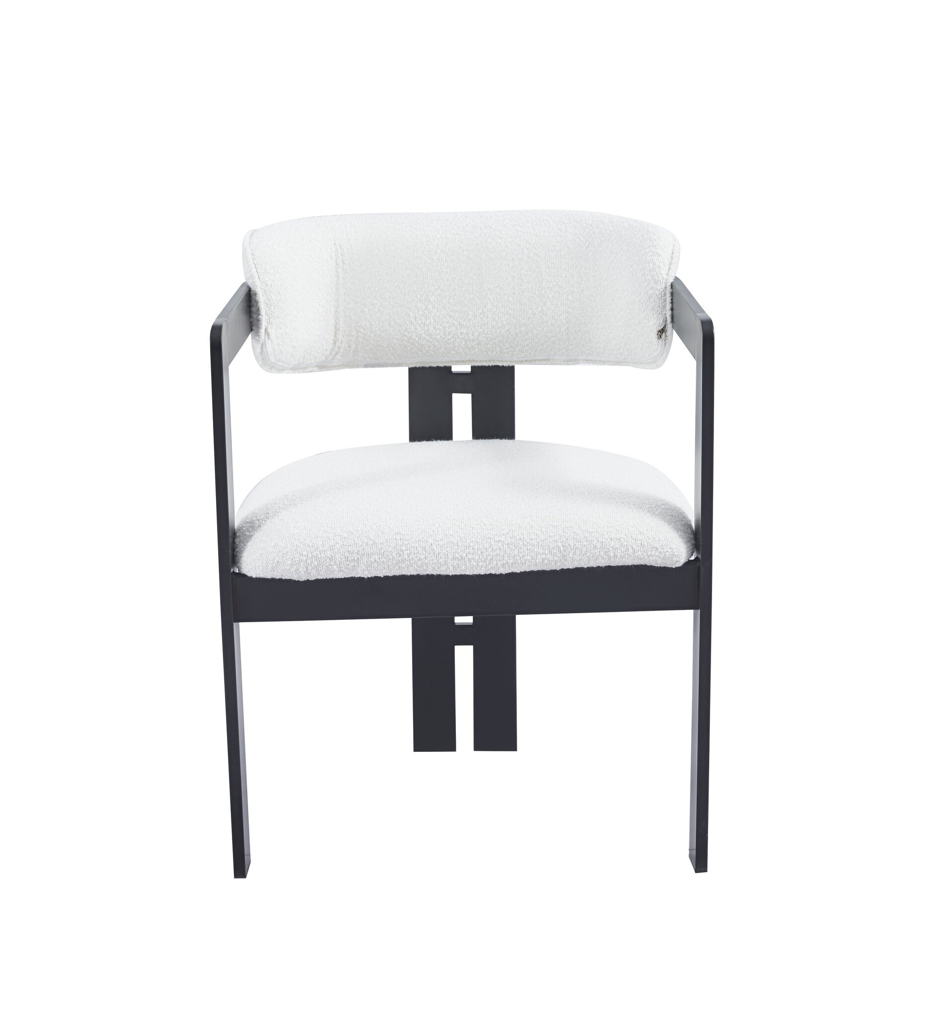 Eetkamerstoel Tribanto Bouclé Teddy stof - White