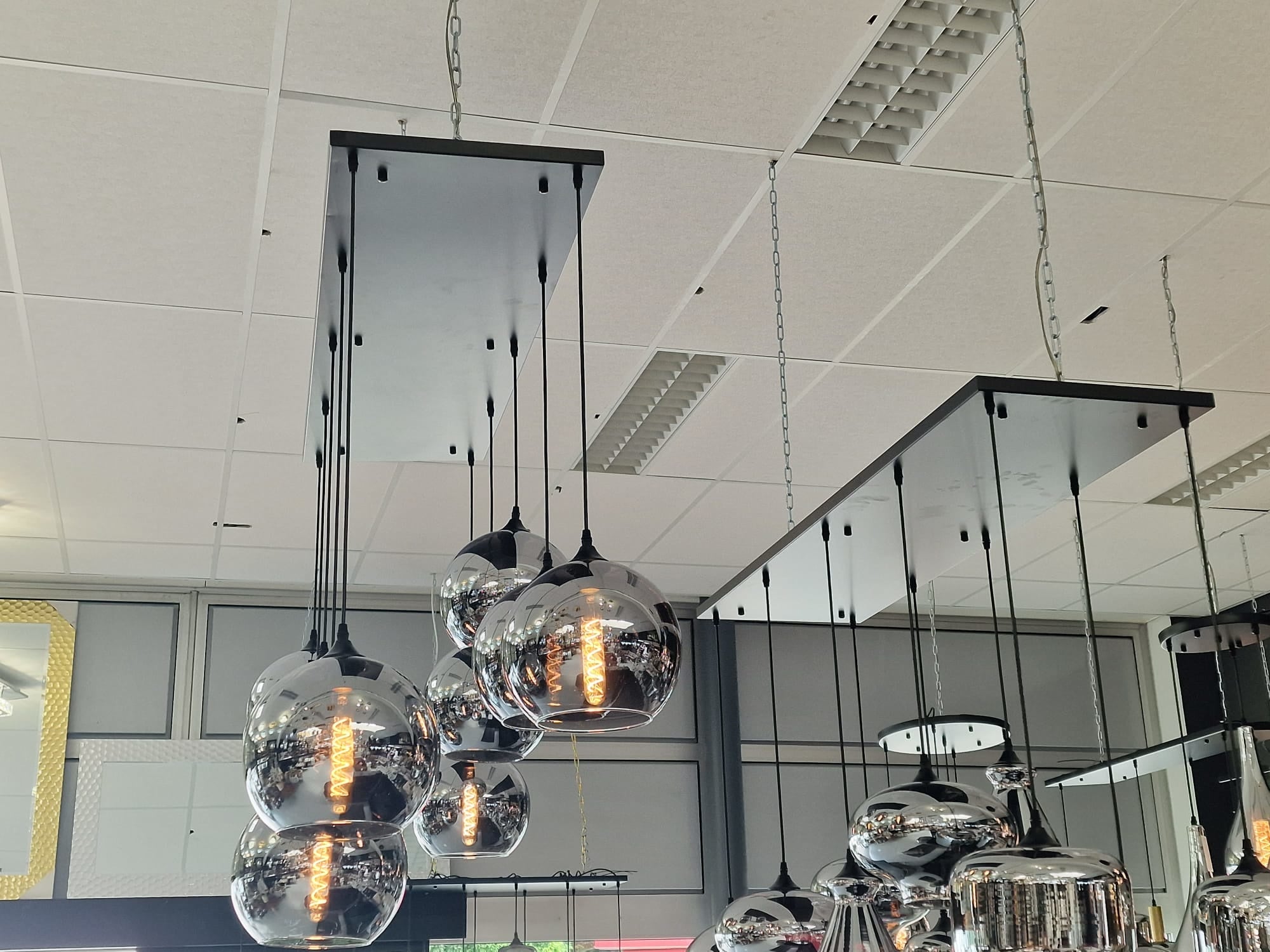 Hanglamp Smoke Glass -10 Bols