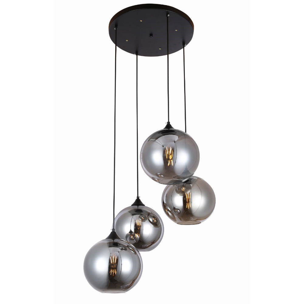 Hanglamp - Quattro Buns (Smoking Glass - 4 lichts rond)