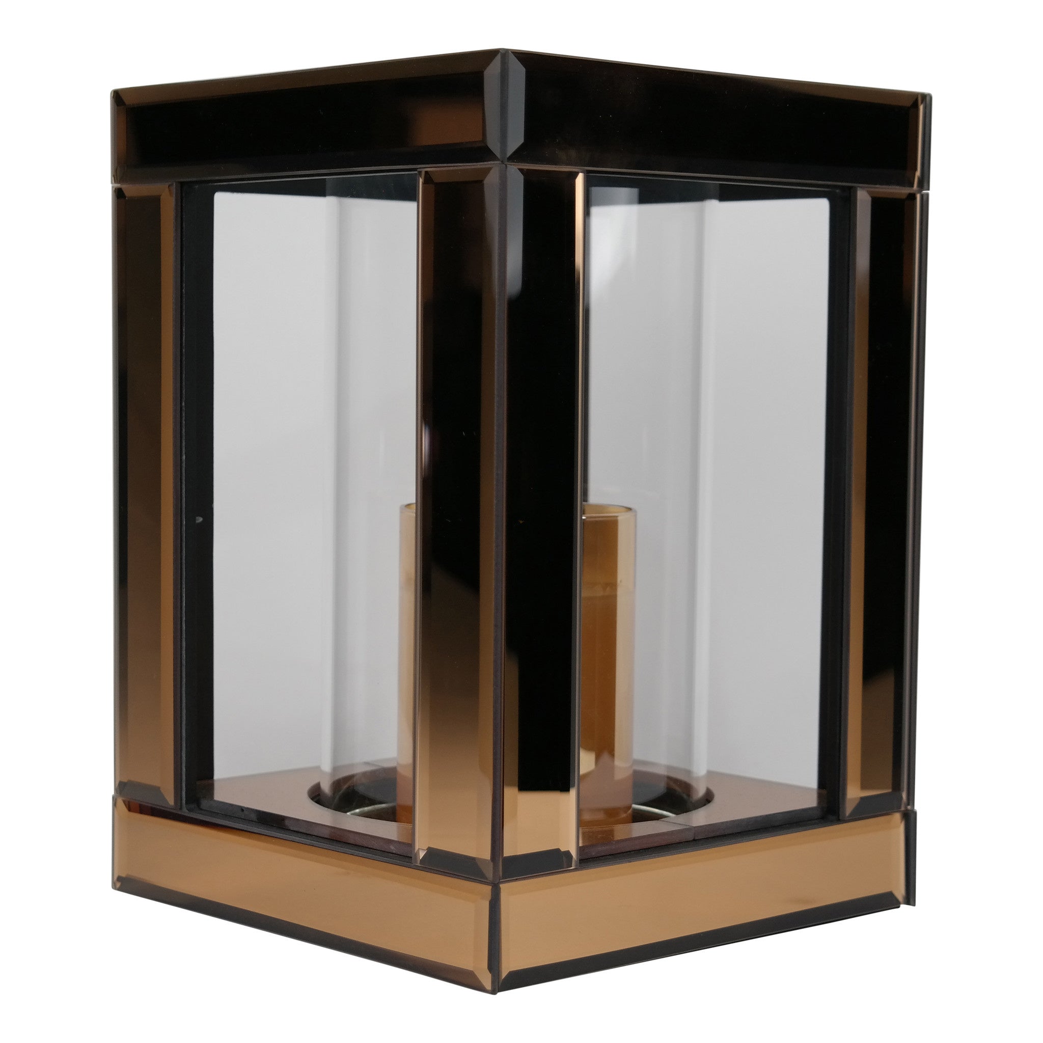 Tealight Holder Glass - Bronze/Gold