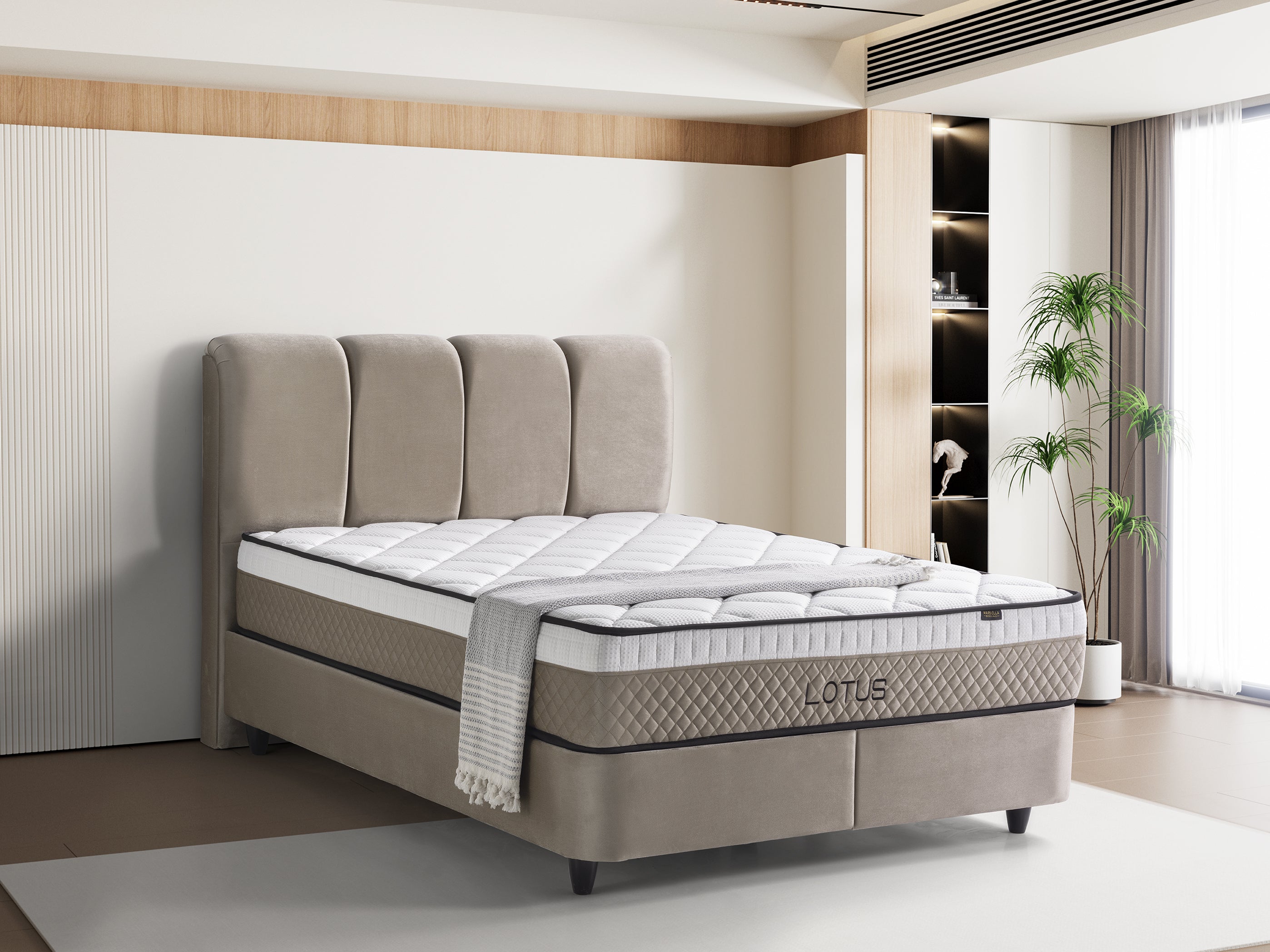 Boxspring Lotus Lampen & Meer