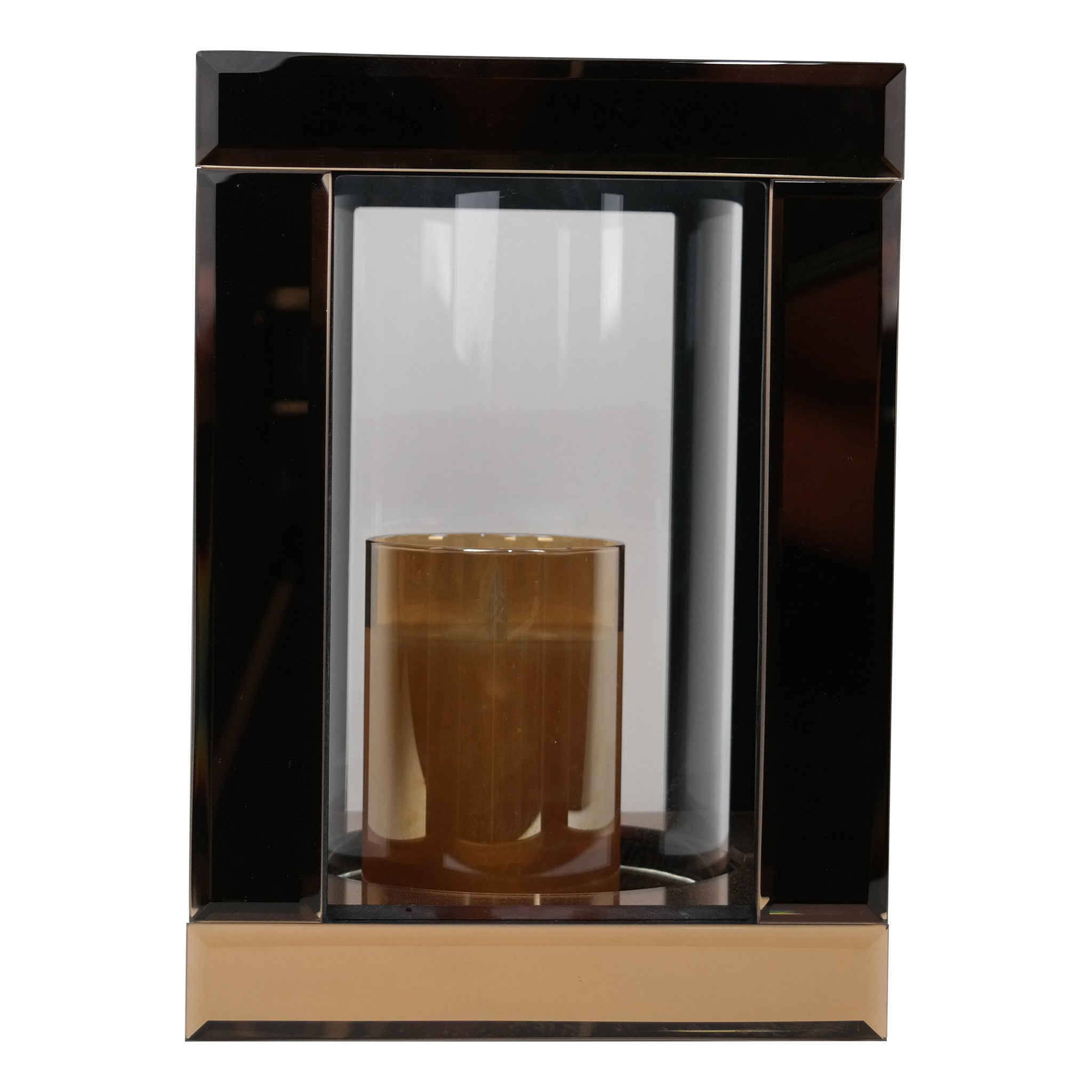 Tealight Holder Glass - Bronze/Gold