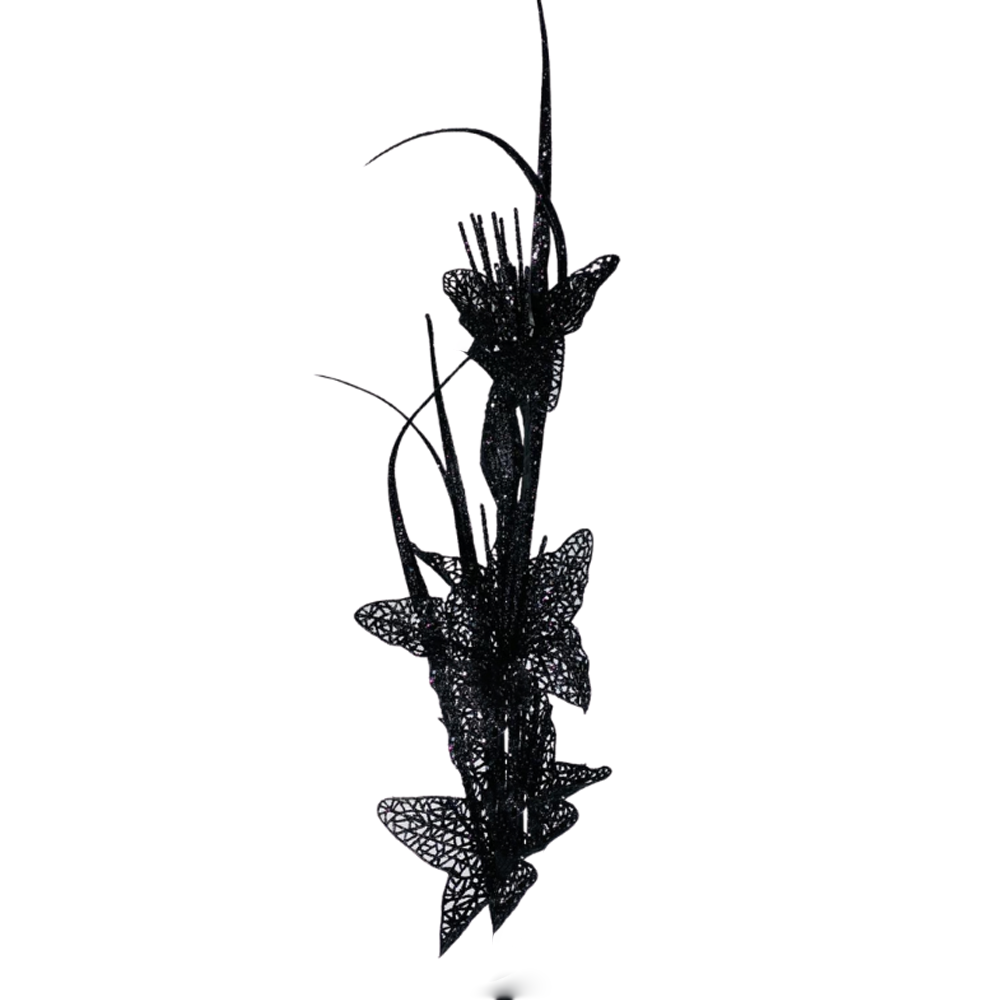 Kunsttak Lelie - Glitter - Zwart