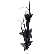 Kunsttak Lelie - Glitter - Zwart