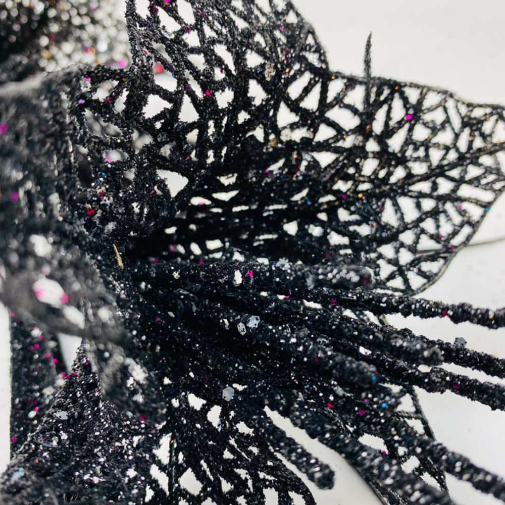Kunsttak Lelie - Glitter - Zwart