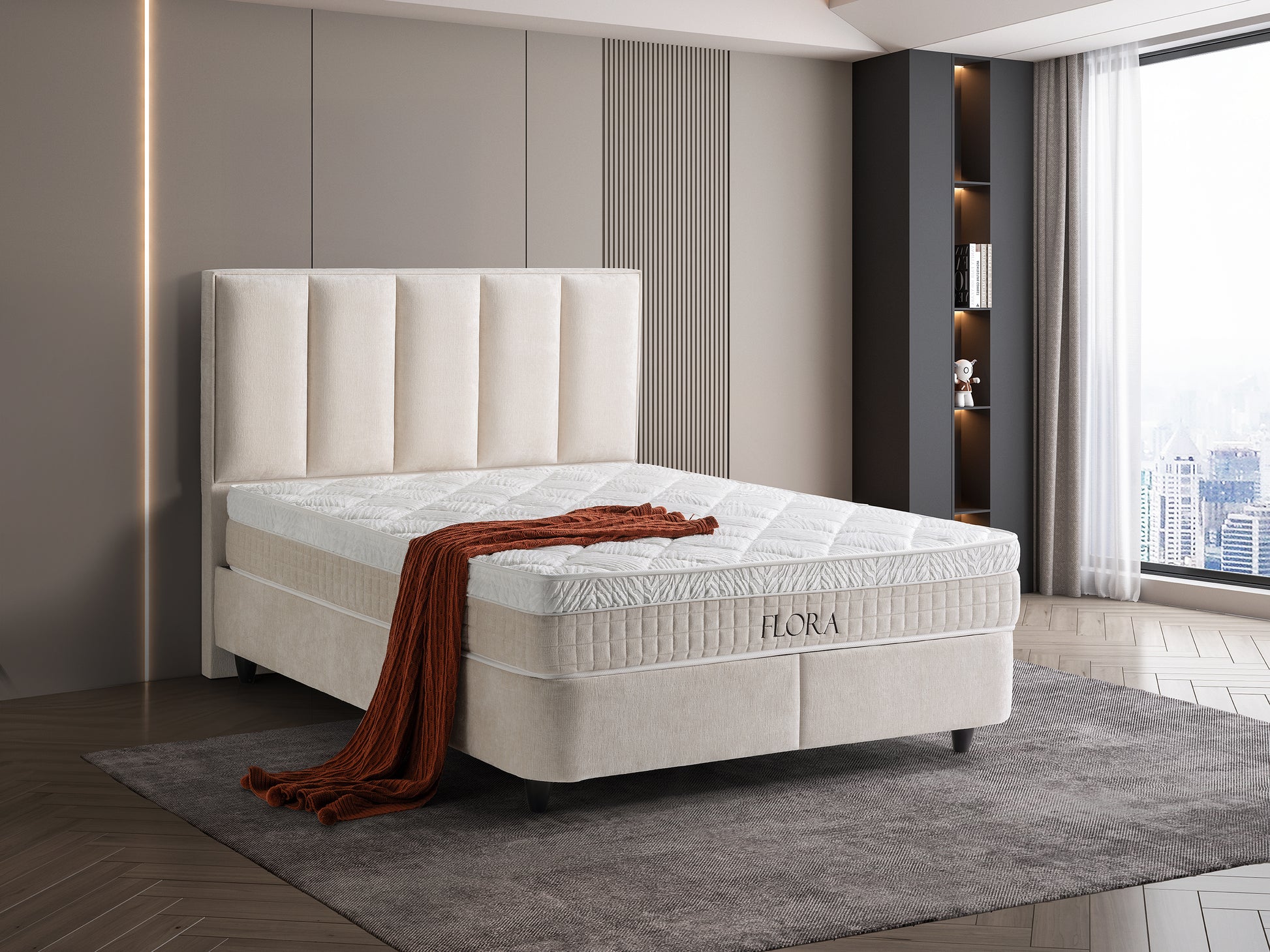 Boxspring Flora Lampen & Meer
