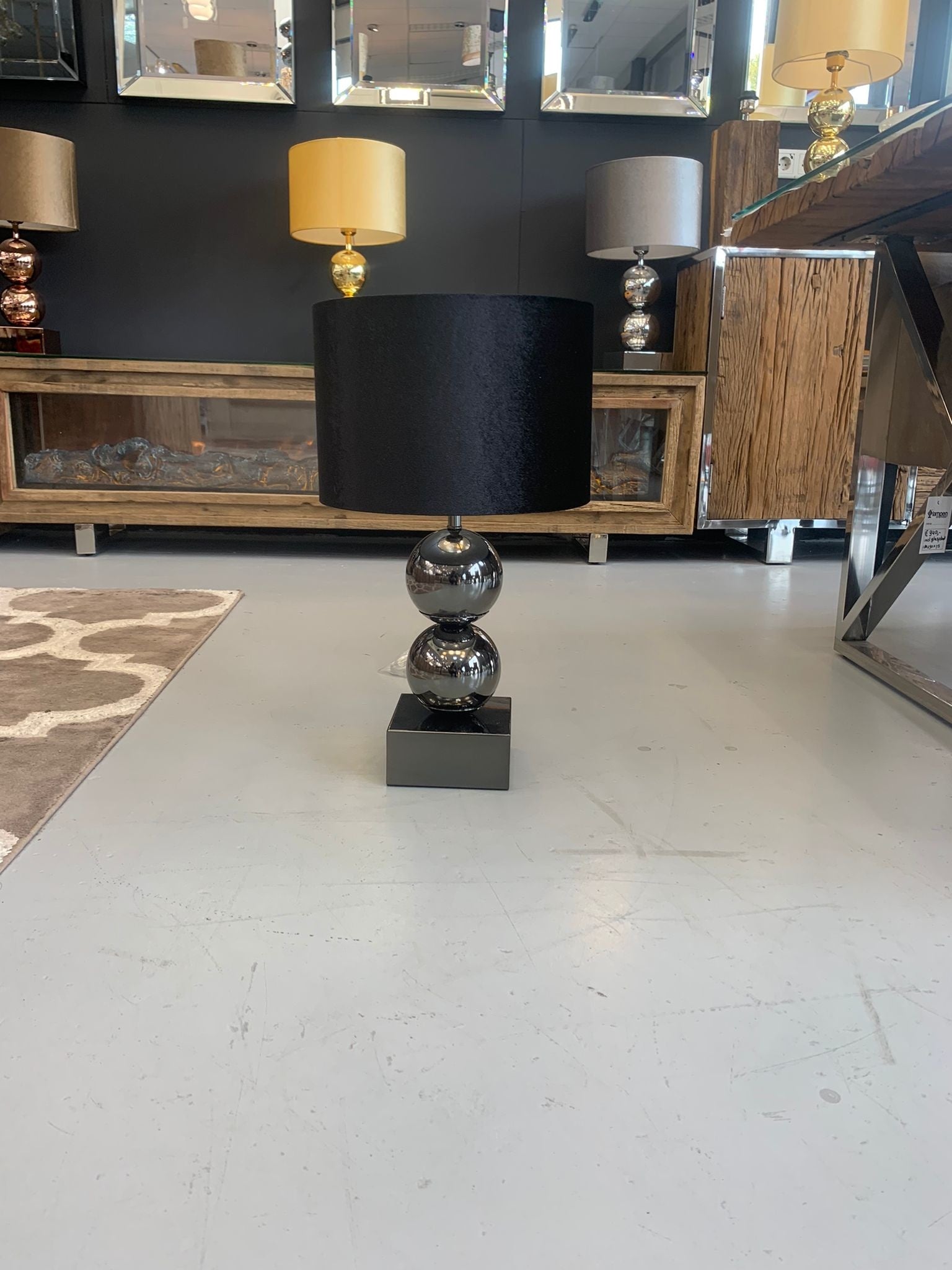 Ball lamp - Anthracite - Table lamp - 2 balls