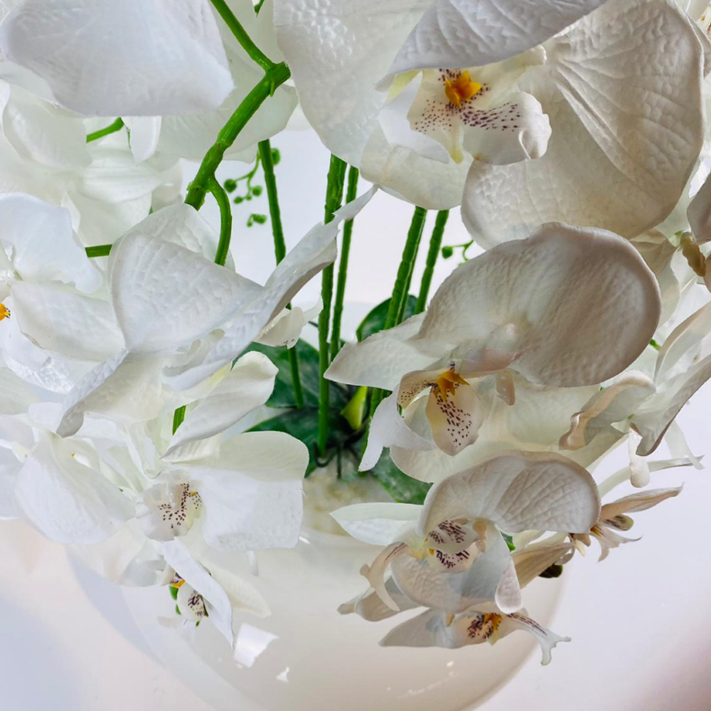 Kunstplant Orchidee Wit (XL)- in pot - Wit