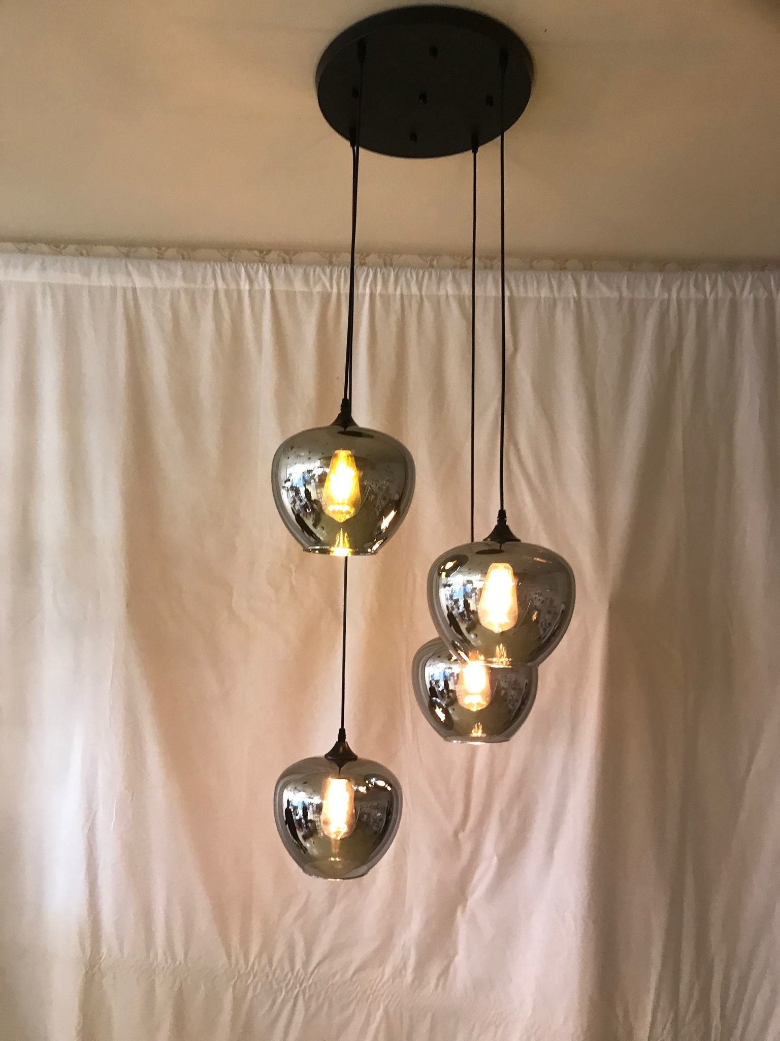 Hanglamp Apples 4 lichts - Smoky Glass (Smoking Glass)