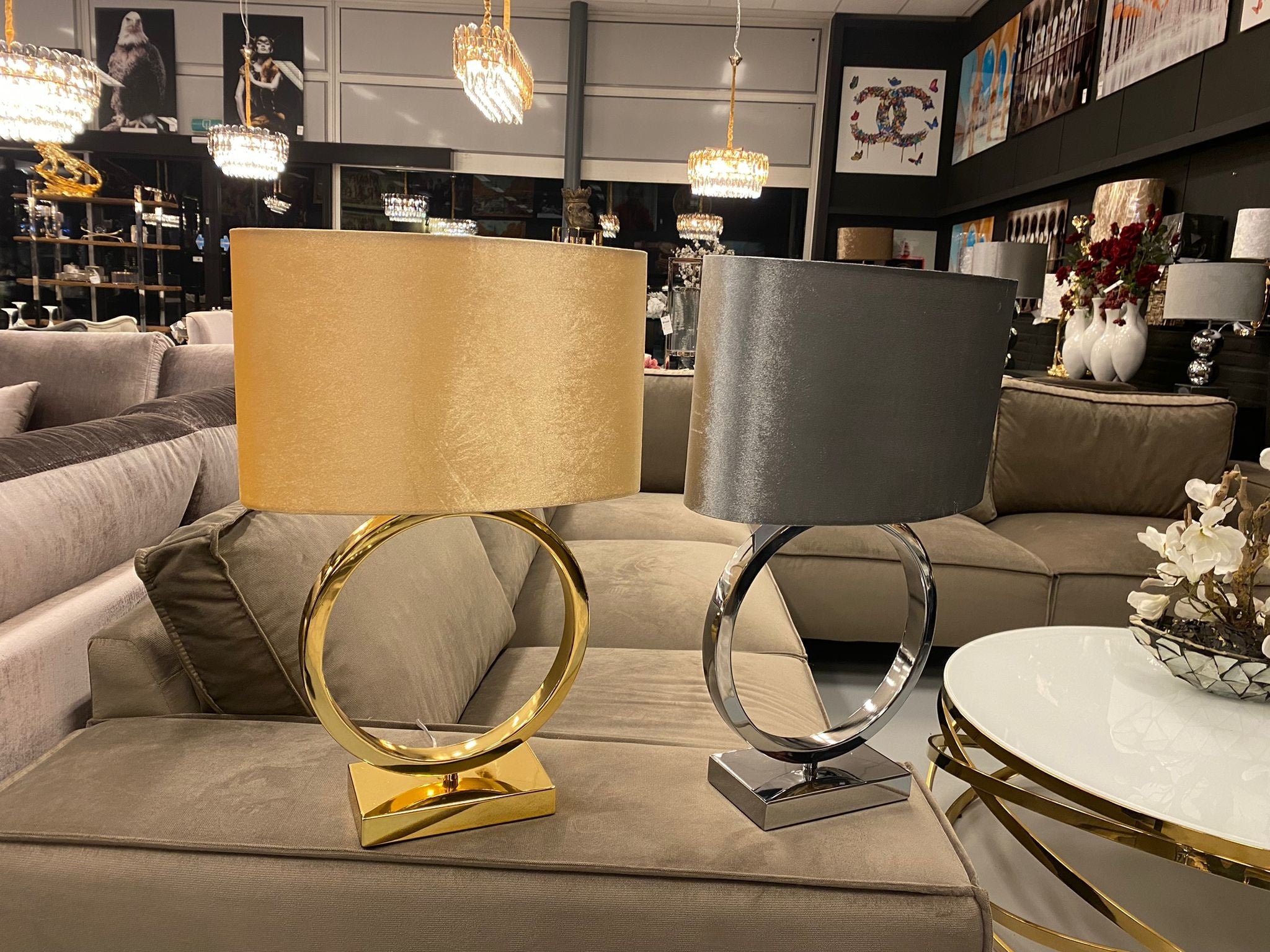 Table lamp - Yamina-Gold - round