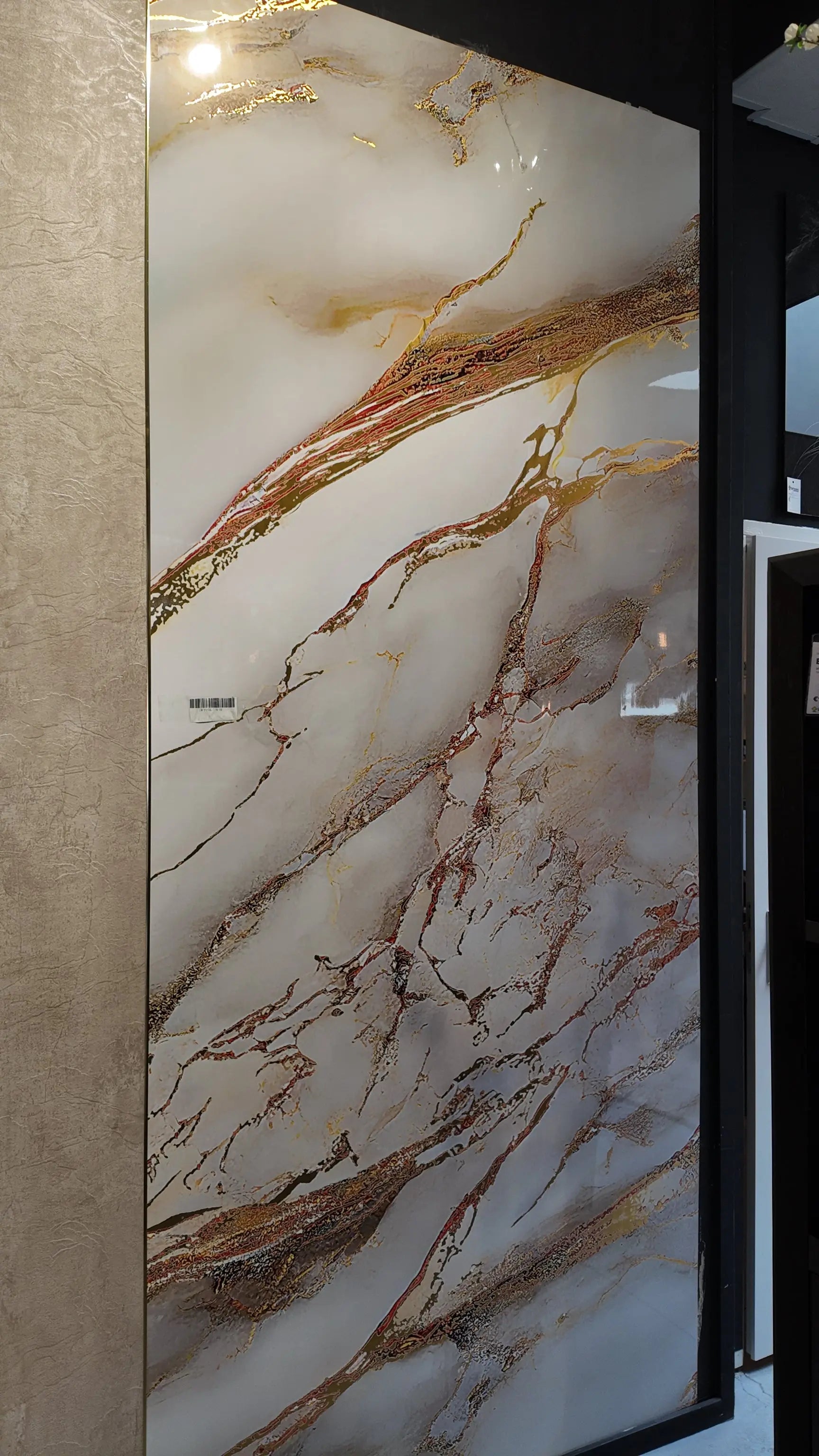 PVC Wandpaneel Marmer - Ivory Gold Lampen & Meer