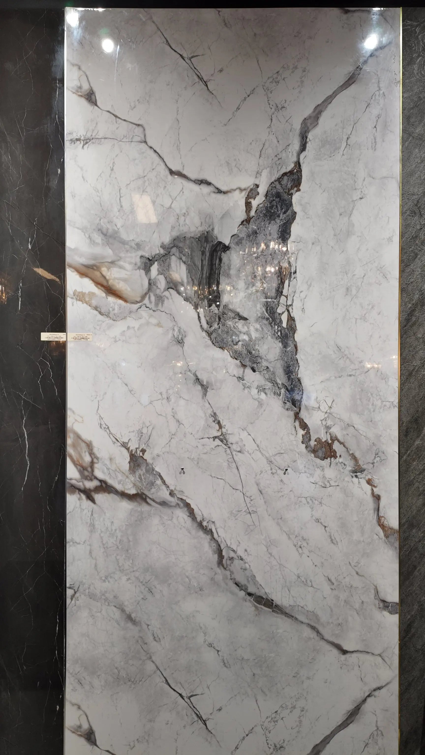 Wandpaneel Hoogglans Paonazzo - Blue Beige Lampen & Meer