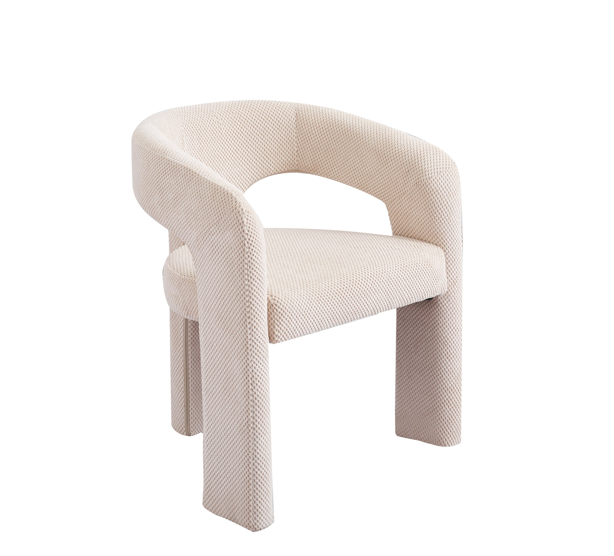 Japandi Eetkamerstoel Bouclé Cream Lampen & Meer