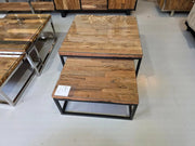 Salontafel -Doblo Sleeper Wood- Zwart onderstel Rixos