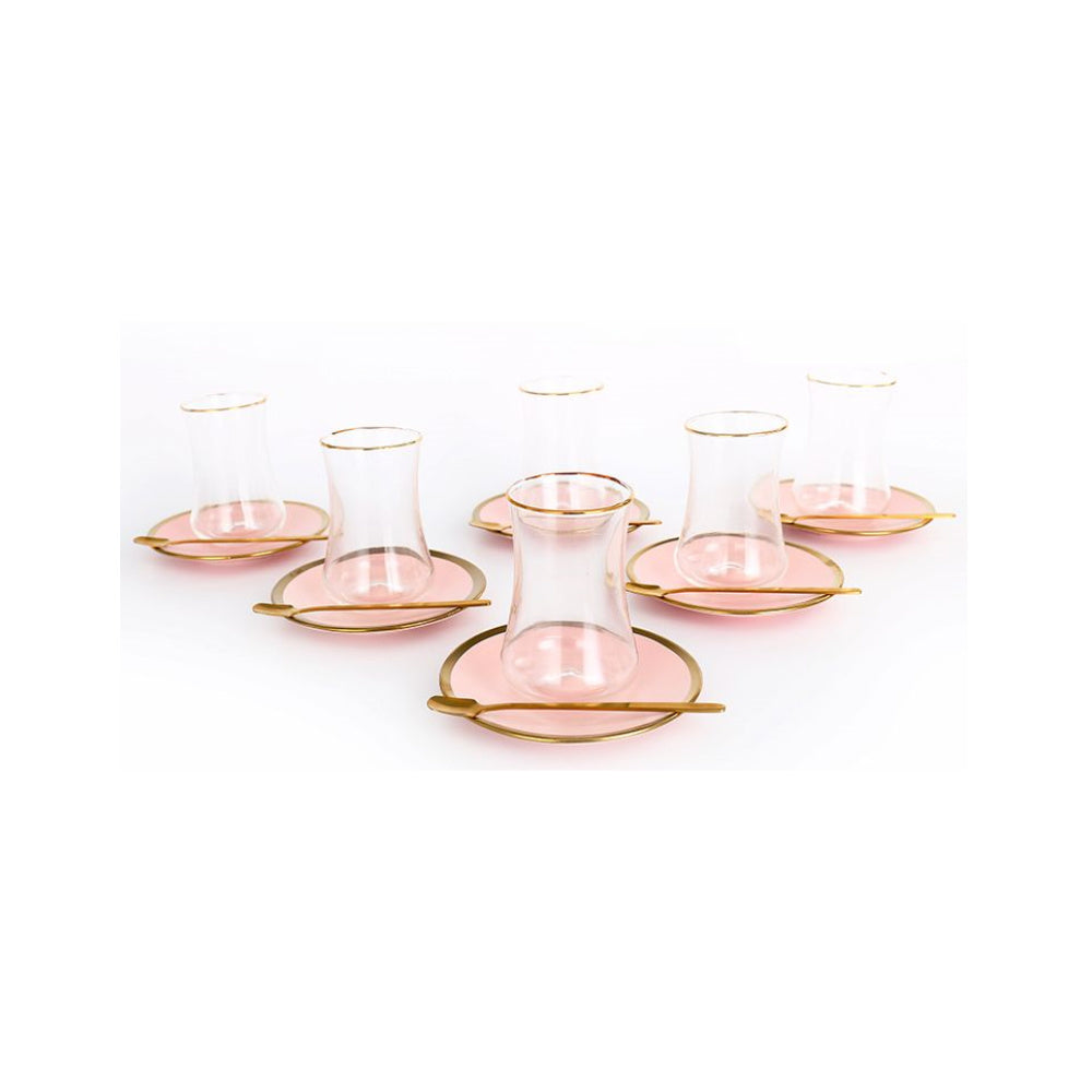 Bricard tea-espresso set - Lima - Pink 24-piece