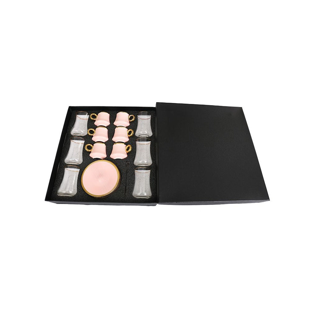 Bricard tea-espresso set - Lima - Pink 24-piece