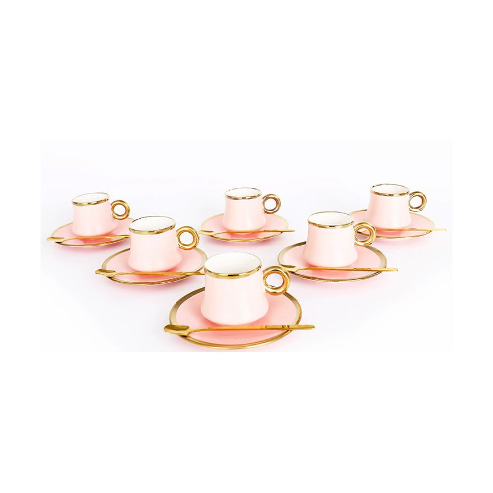 Bricard tea-espresso set - Lima - Pink 24-piece