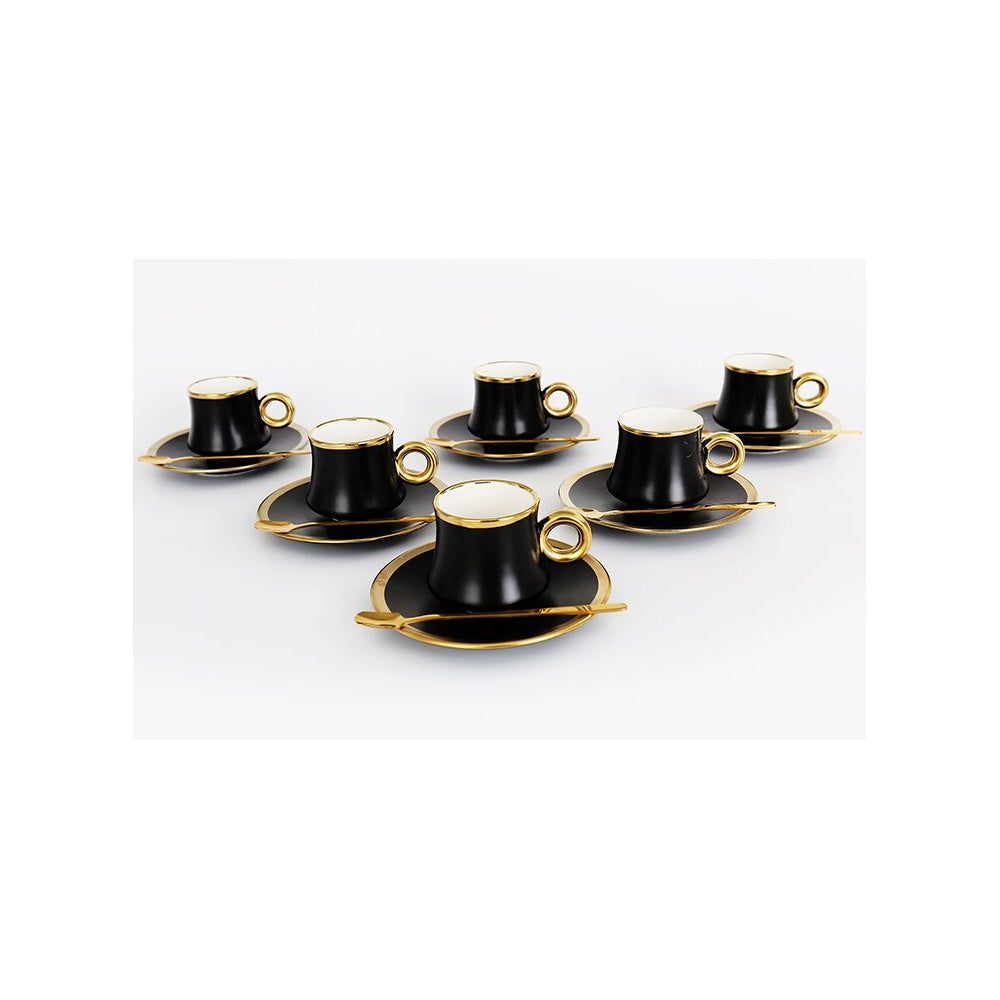Bricard thee-espresso set - Lima - Black 24-delig
