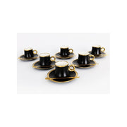 Bricard thee-espresso set - Lima - Black 24-delig