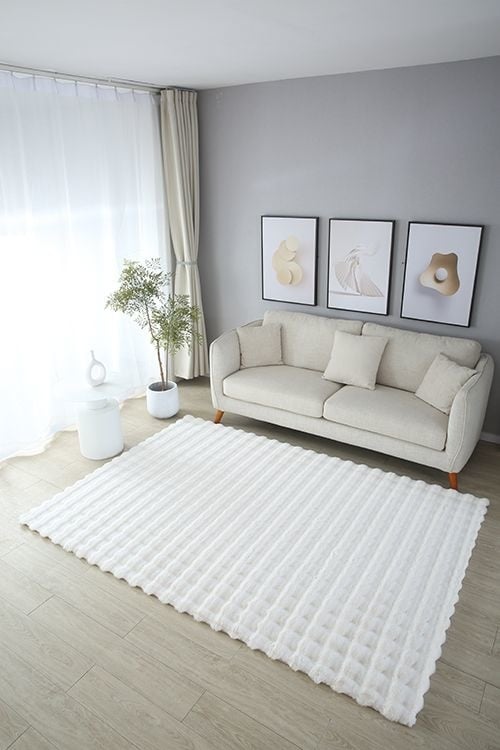 Fluffy soft rug - Cream