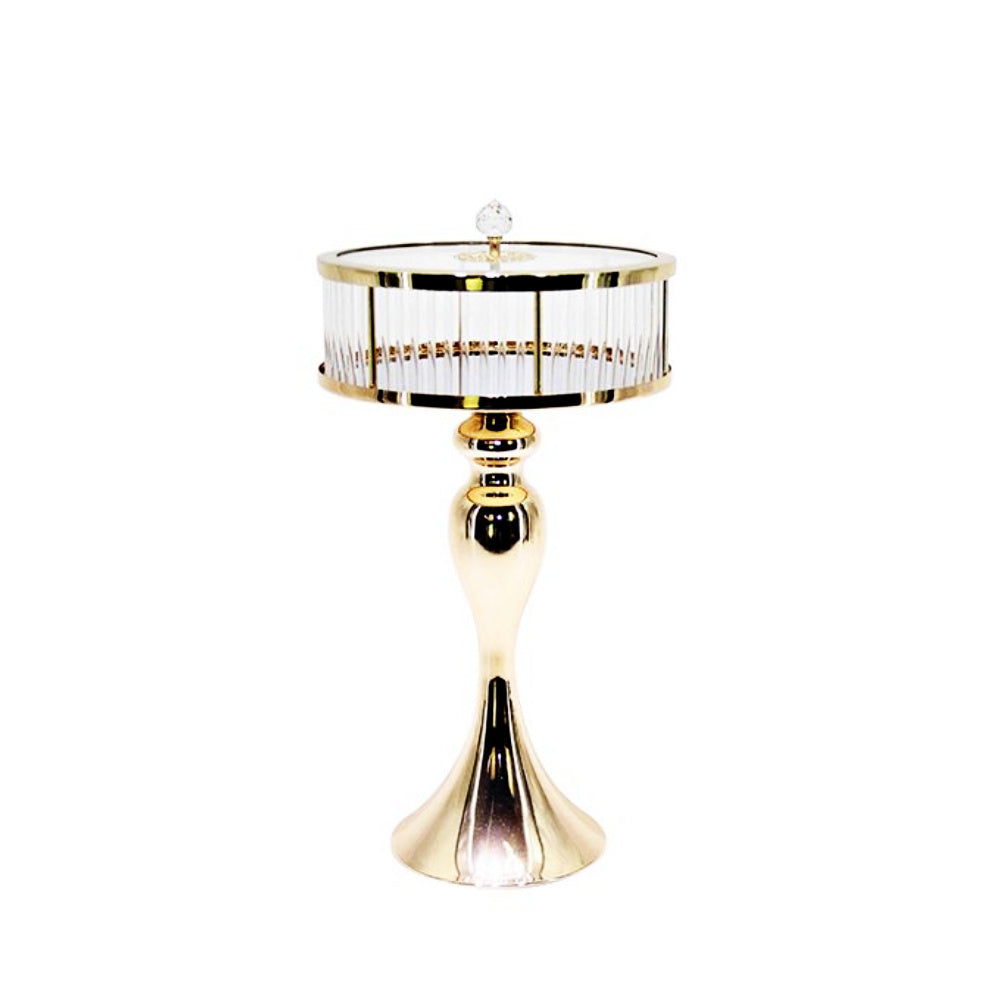 Decorative box - Elegance - Gold - With foot - S