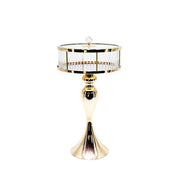 Decorative box - Elegance - Gold - With foot - S