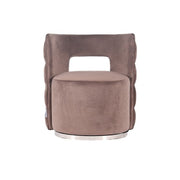Draaifauteuil Piacenza Bruin velvet / zilver