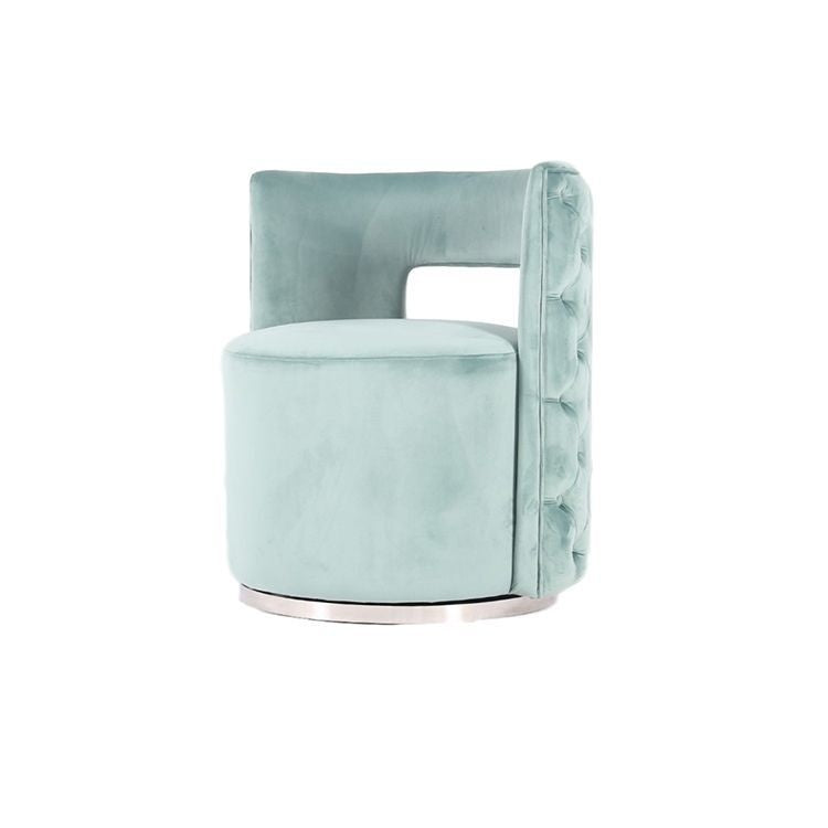 Draaifauteuil Piacenza Groen velvet / zilver