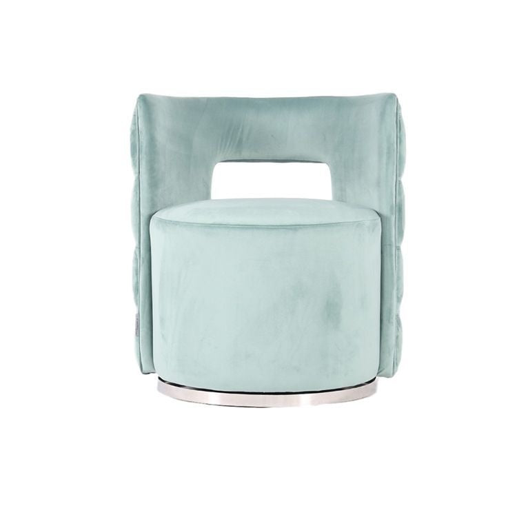 Draaifauteuil Piacenza Groen velvet / zilver