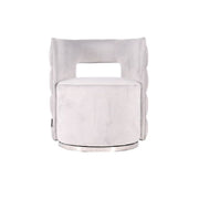 Draaifauteuil Piacenza Lichtgrijs velvet / zilver