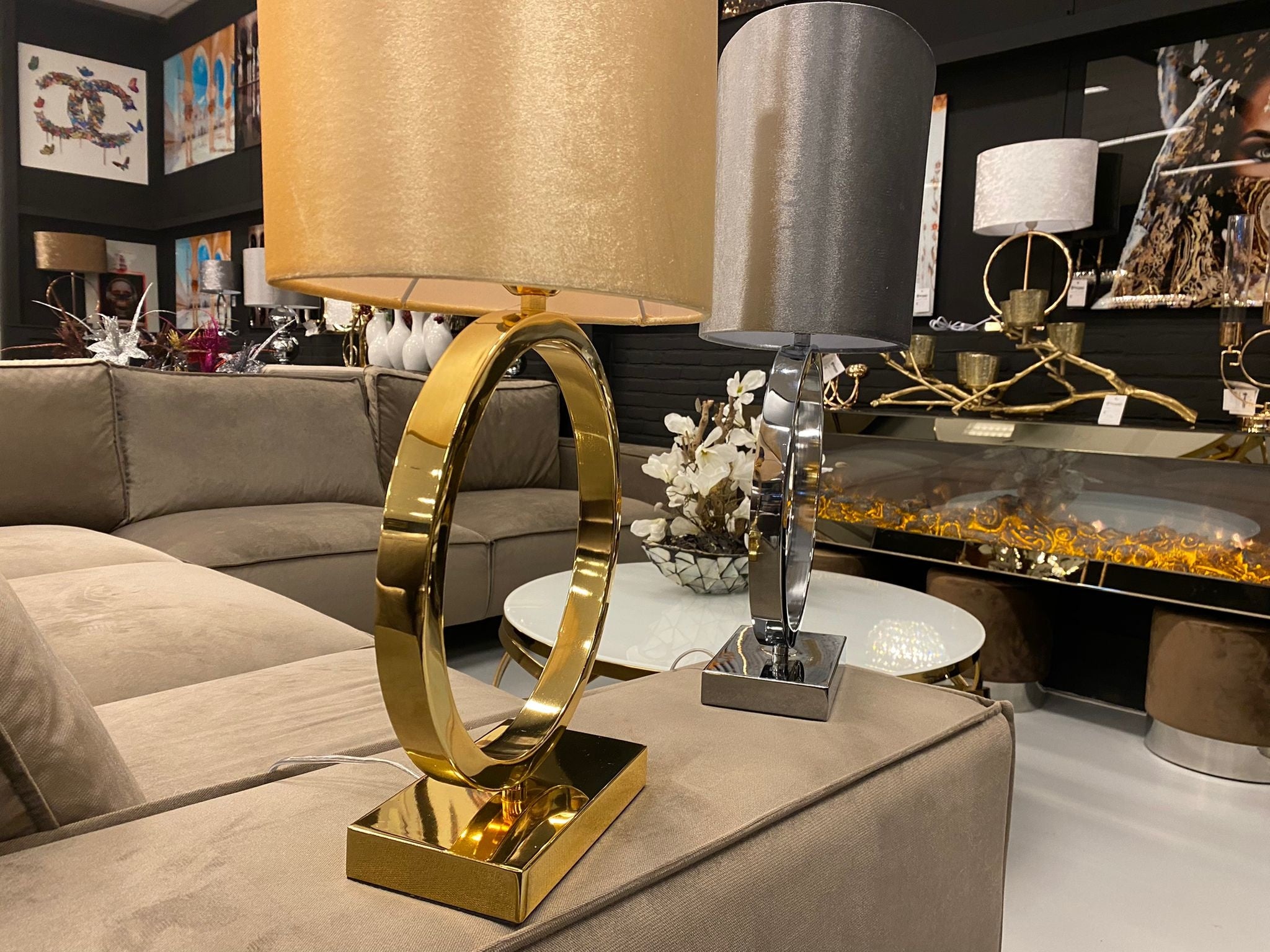 Table lamp - Yamina-Gold - round