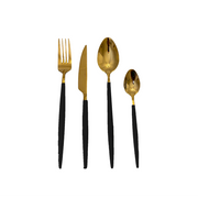 Gold Black Pearl Cutlery Set