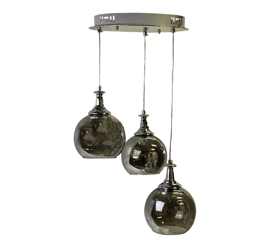 Hanglamp Tro Smoking glass 3 lichts 40x120cm