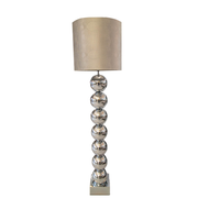 Silver 7 Ball Lamp With Silver Crocodile Shade