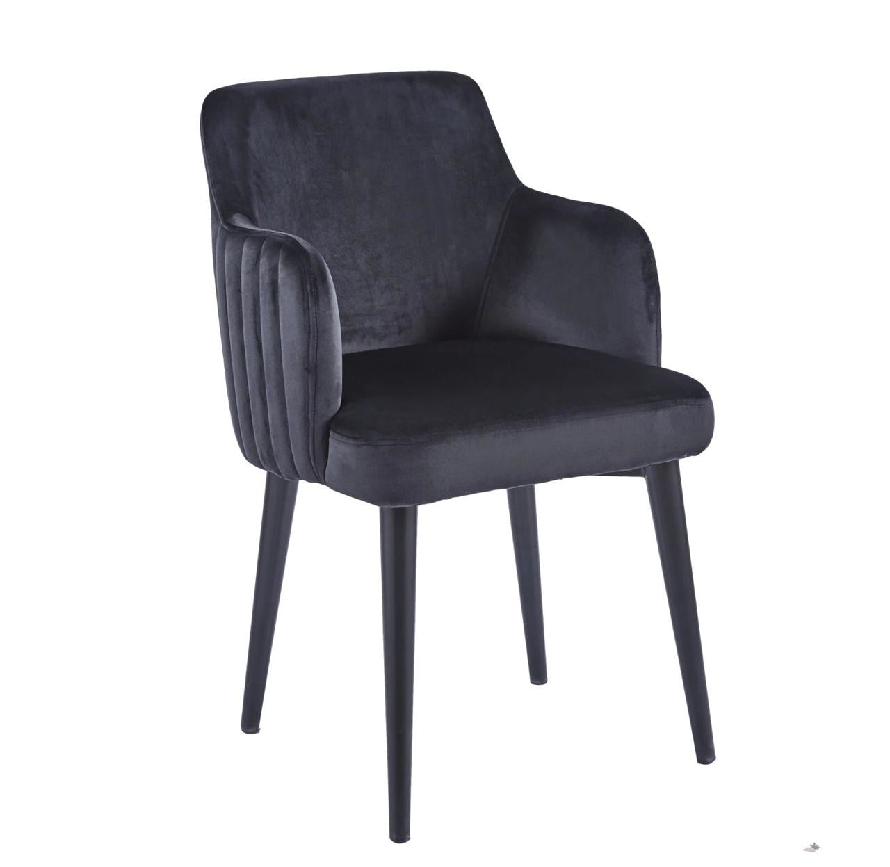 Dining chair Klara - Black | Black Legs