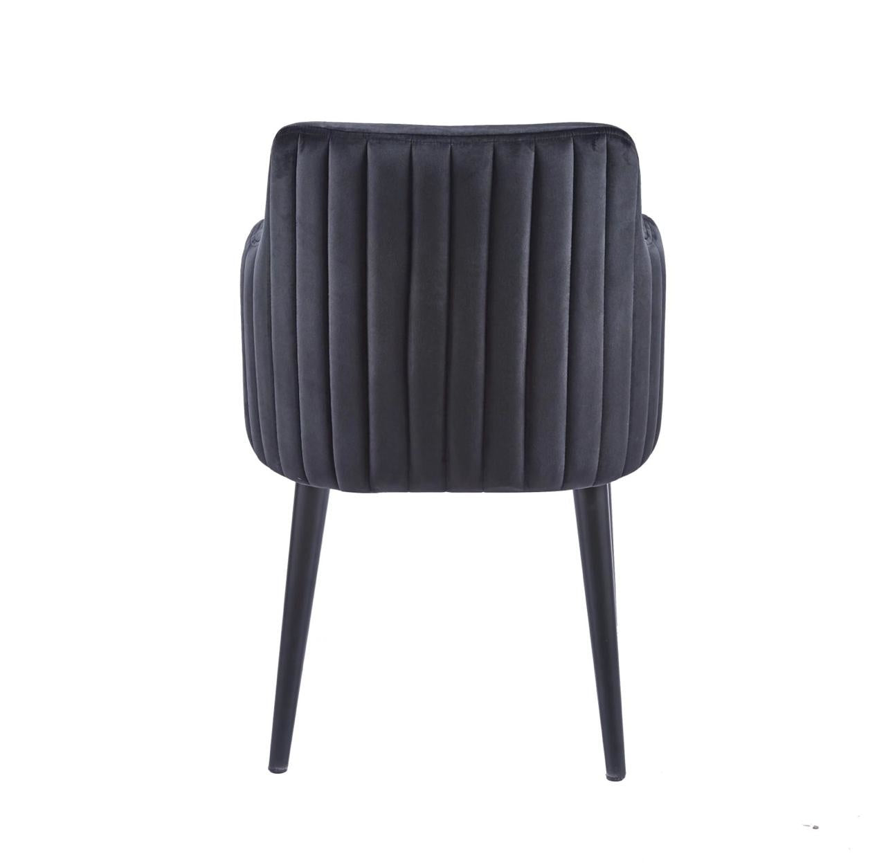Dining chair Klara - Black | Black Legs