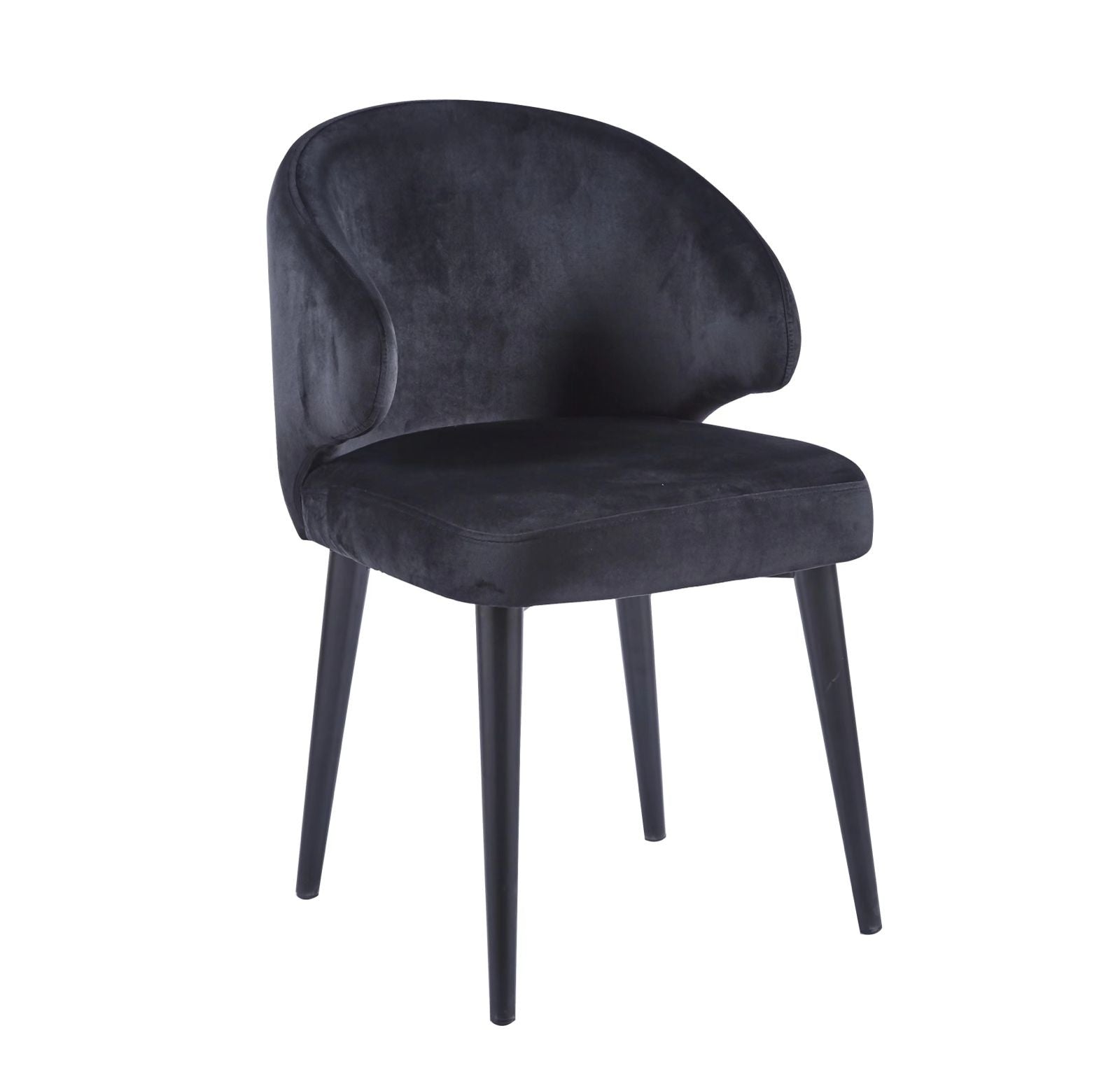 Dining Chair Klemantin - Black | Black Legs