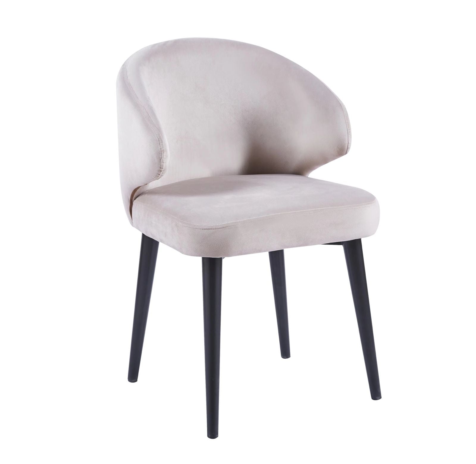 Dining Chair Klemantin - Taupe | Black Legs