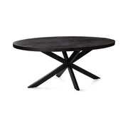 Eettafel Amsterdam Ovaal - Mangohout - Zwart Lampen & Meer