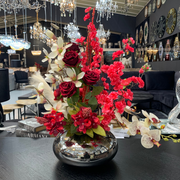 Glass Vase - Aina - With Decoration