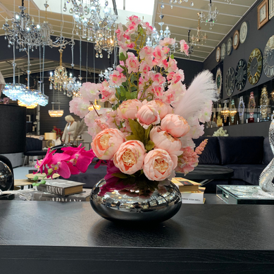 Glass Vase - Maisa - With Decoration