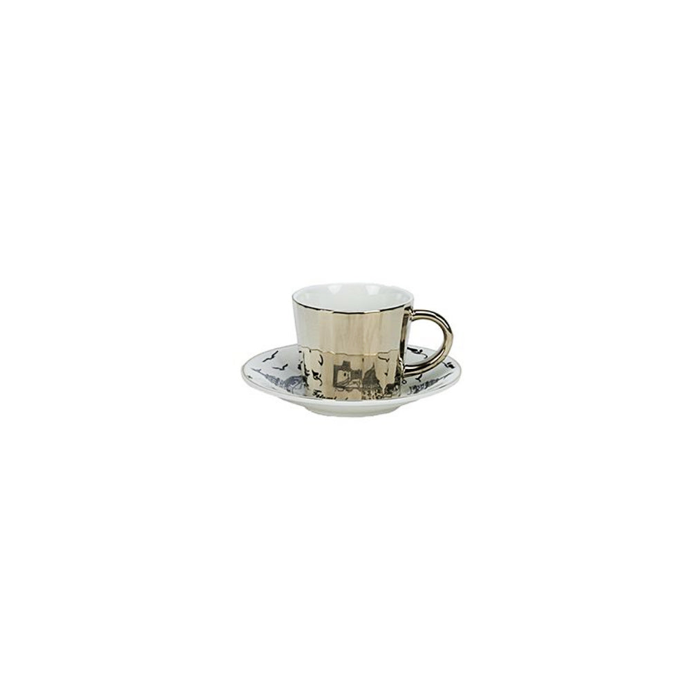 Bricard espresso set - Bologna -  Light Gold 12-delig