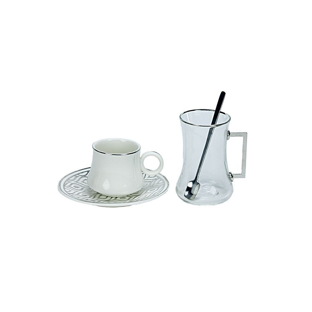 Bricard Plus tea-espresso set - Tangier - Silver 24-piece