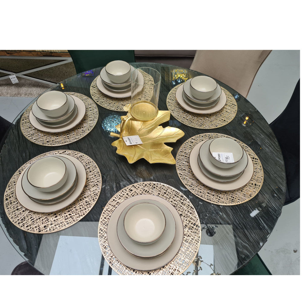 Dinnerware set - Colermo - gold 24 pieces
