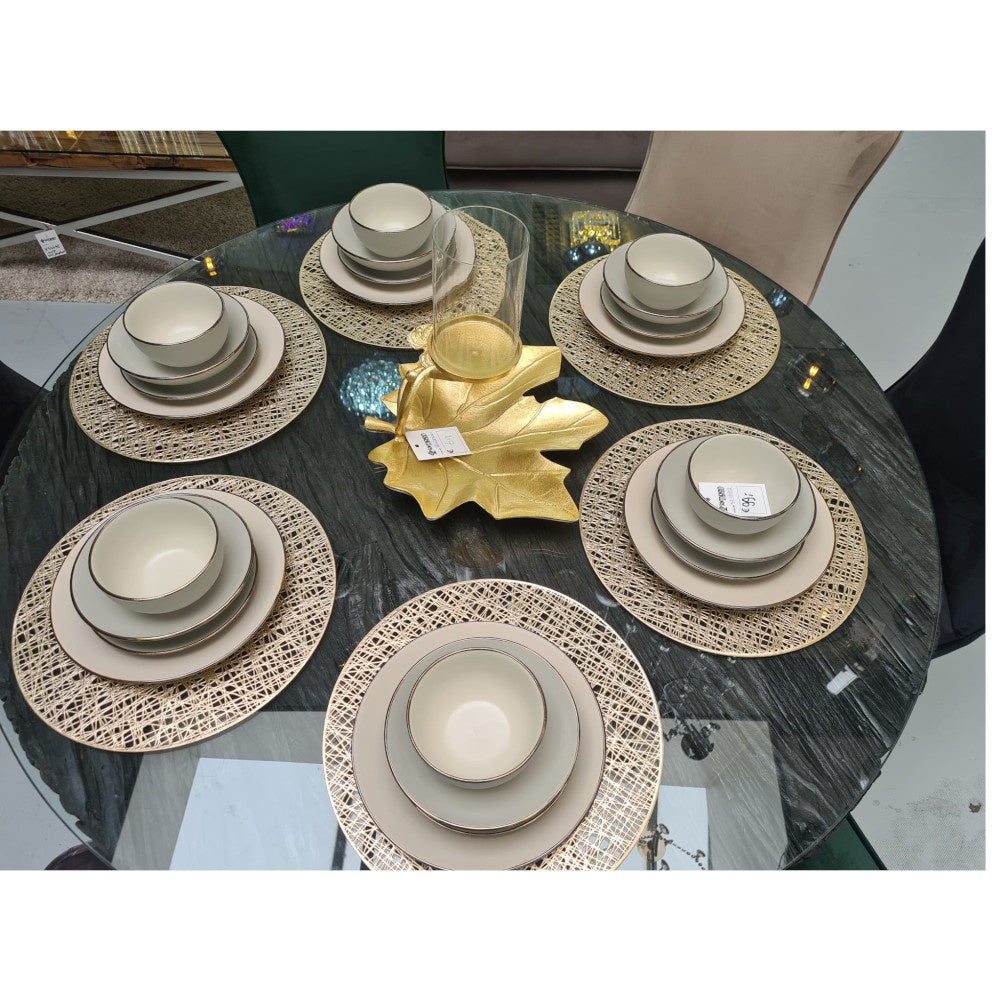 Dinnerware set - Colermo - gold 24 pieces