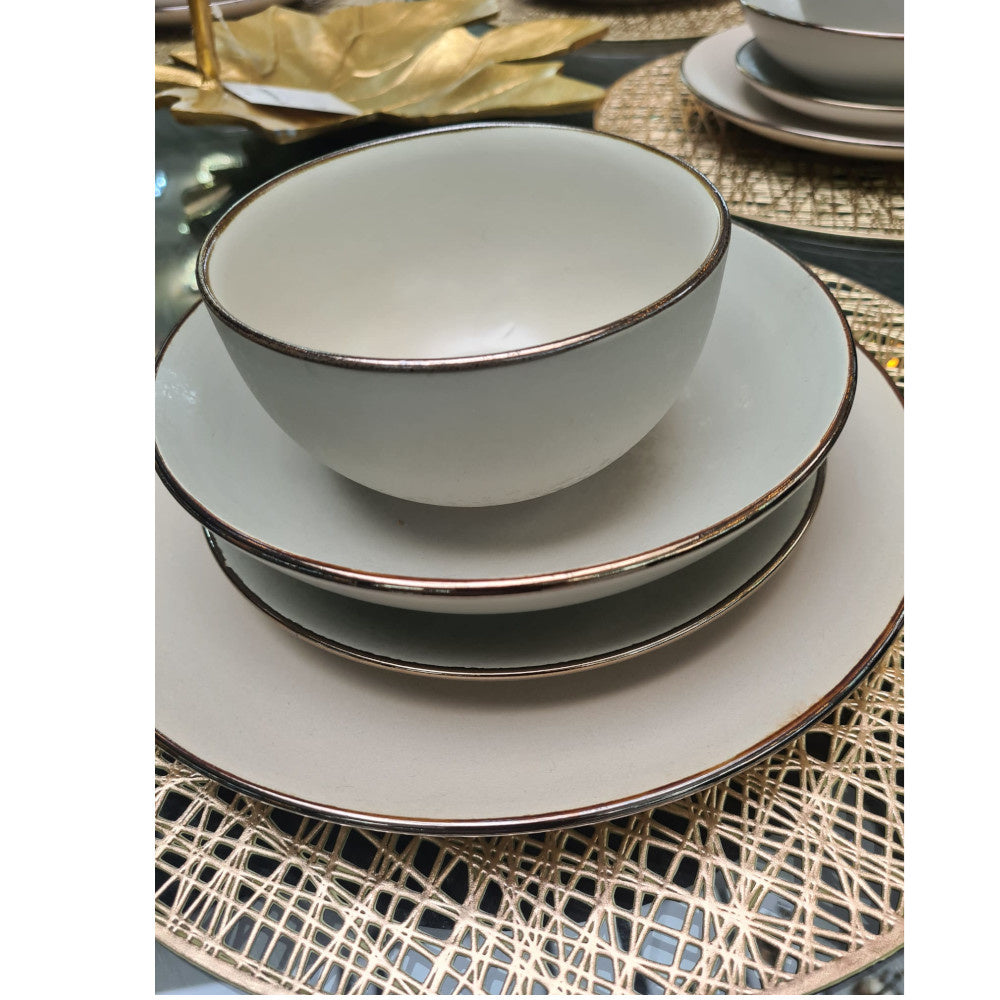 Dinnerware set - Colermo - gold 24 pieces