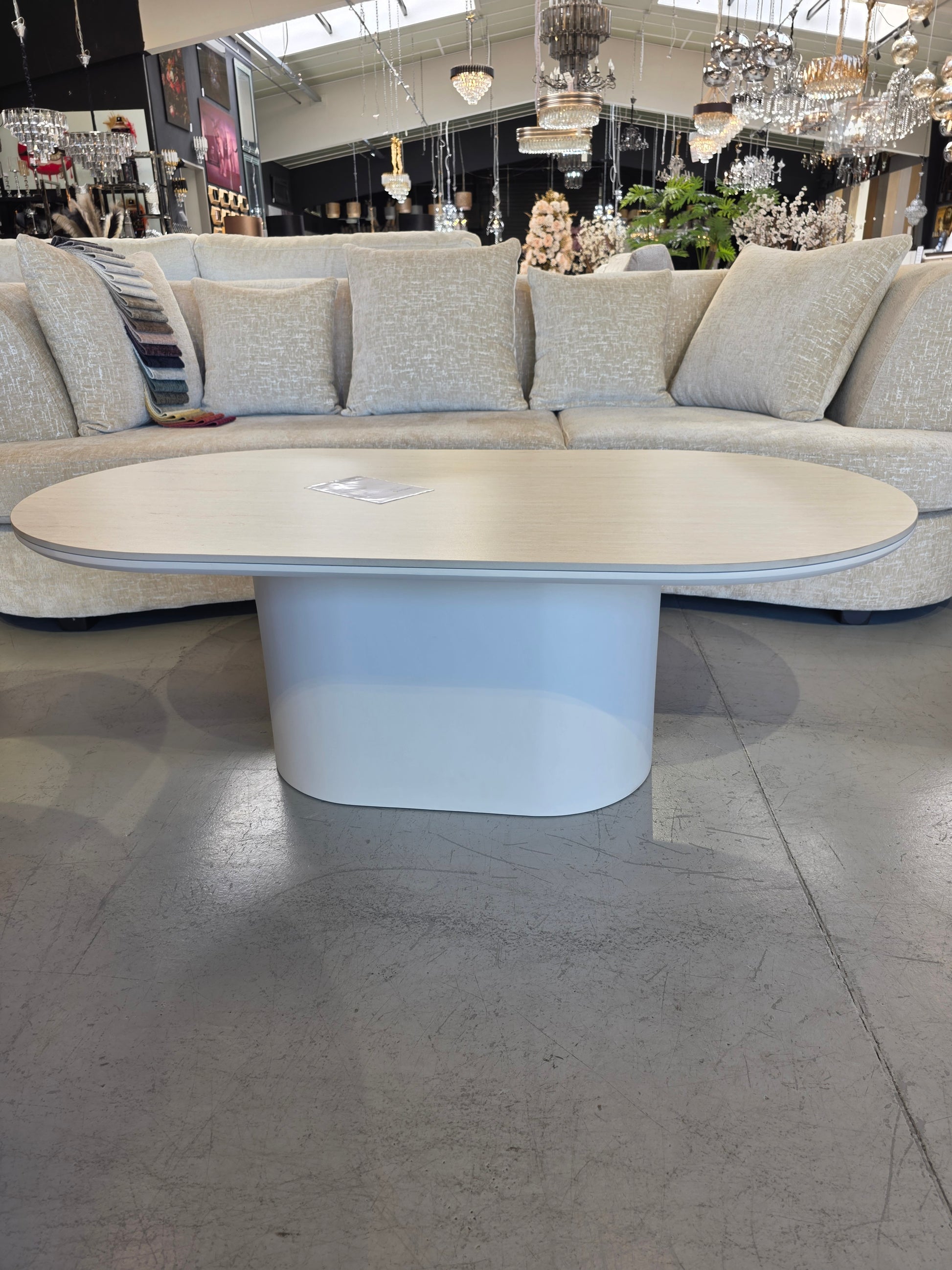 Bamboo Salontafel Ovaal Crème Lampen & Meer