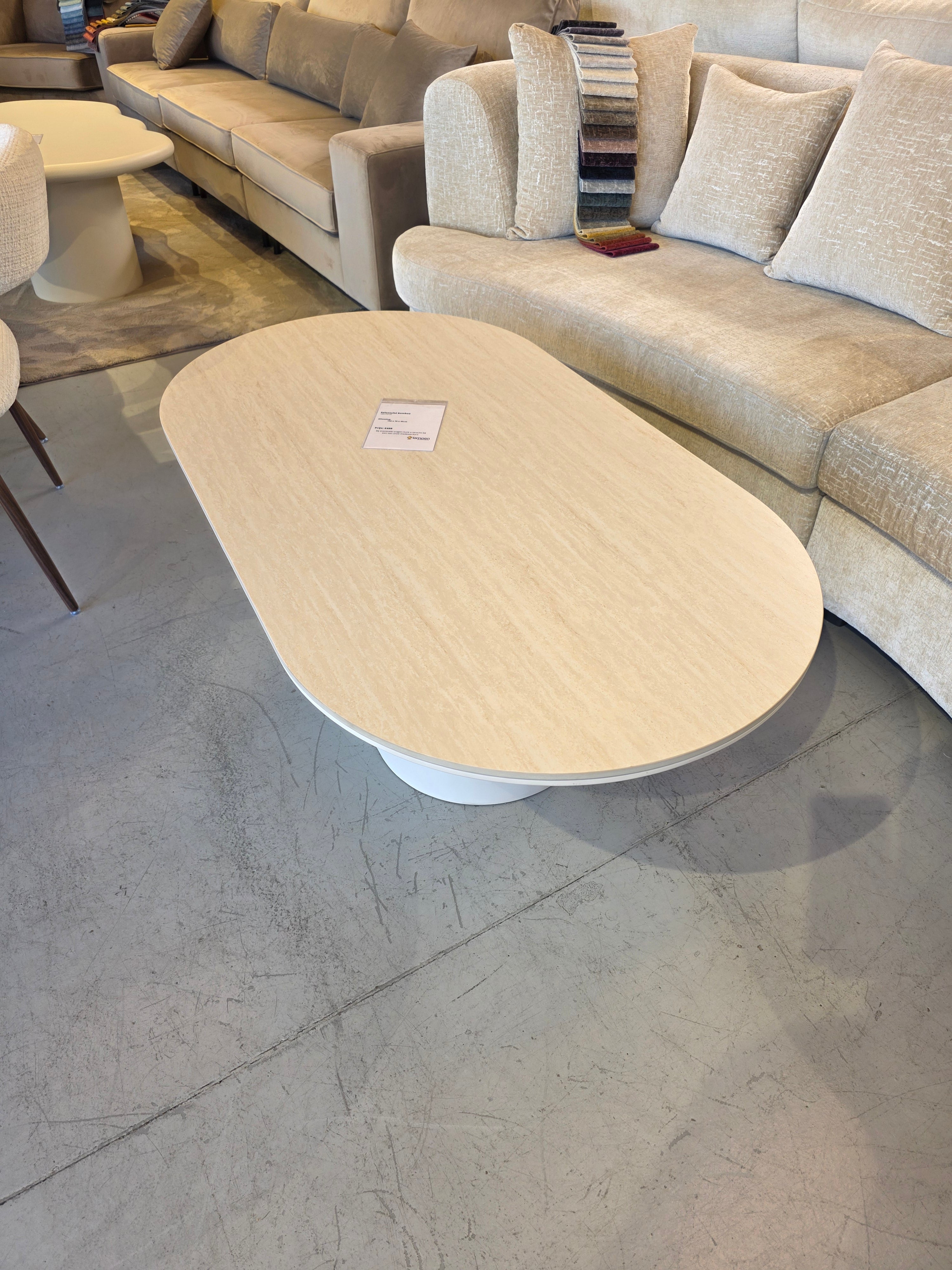Bamboo Salontafel Ovaal Crème Lampen & Meer