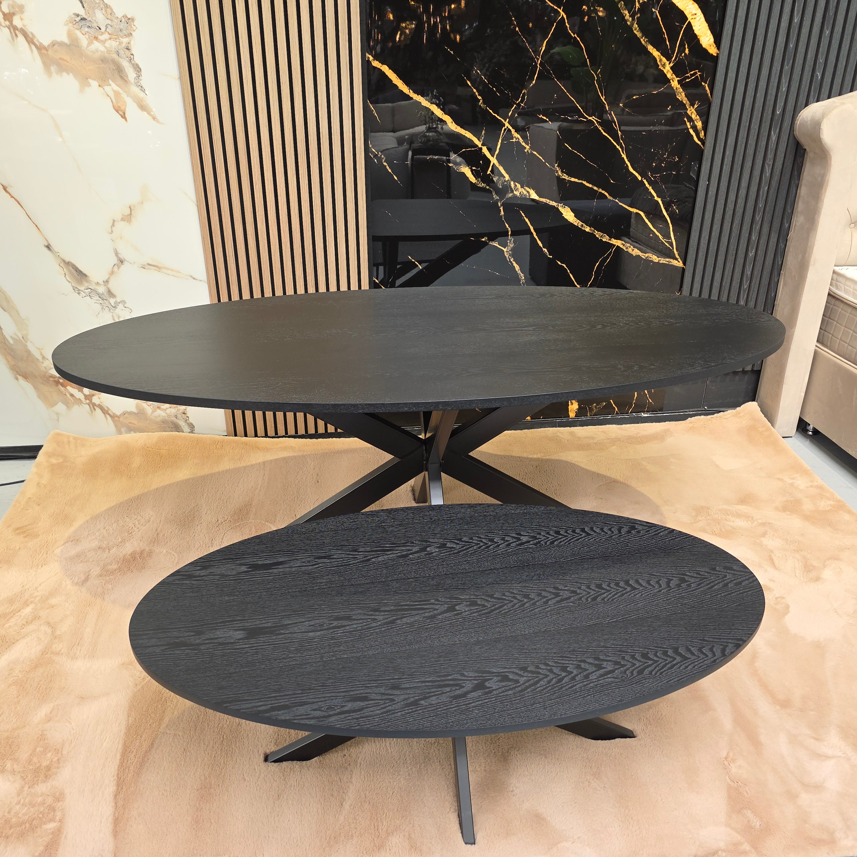 Tafel set  Blackwood Oak fineer